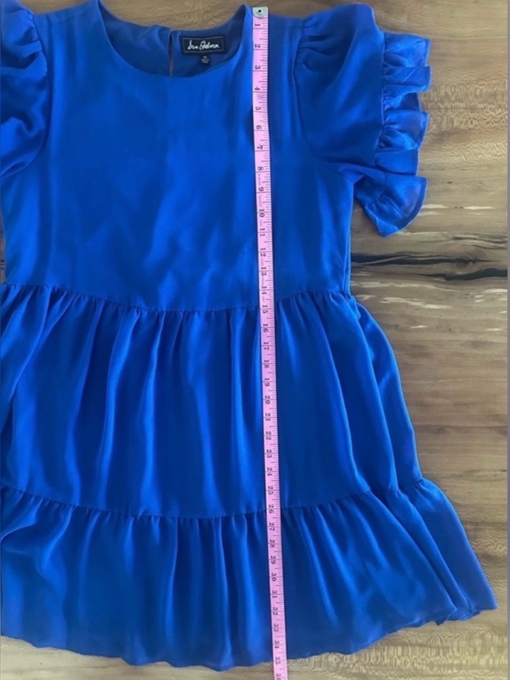 Sam Edelman Royal Blue Chiffon 
Ruffle Sleeve Tiered Dress | Size: XS - Picture 10 of 12